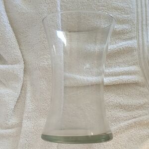 Clear Glass Hourglass Vase - Versatile Home Accent